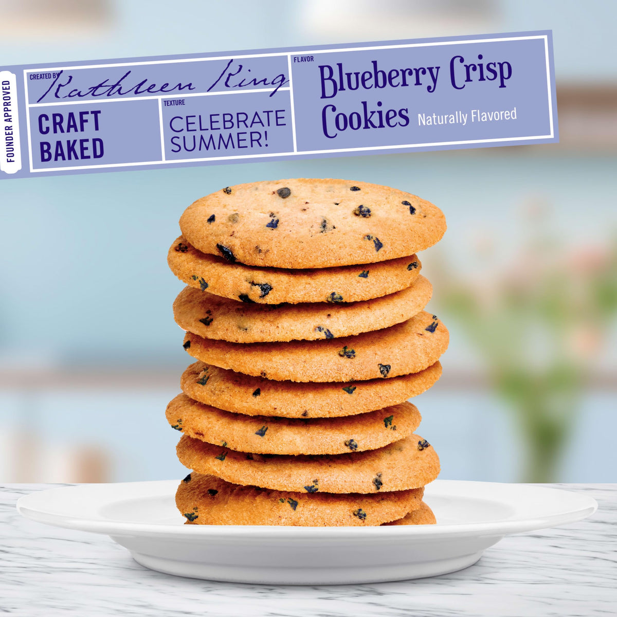 Tate's Bake Shop reclosable bags shown, keep cookies fresh for easy snacking