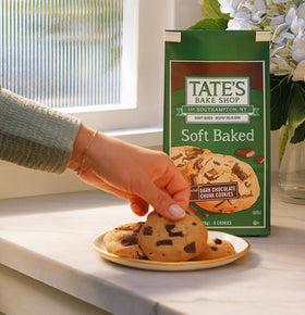 Tate's Bake Shop reclosable bag keeps cookies fresh for later