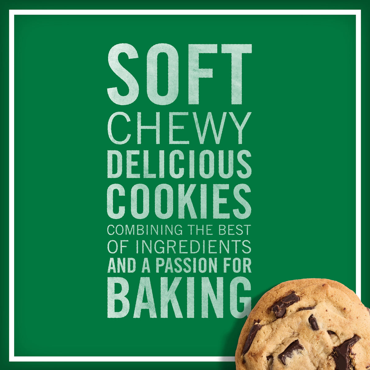 Tate's Bake Shop cookies shown in tin packaging, designed for freshness