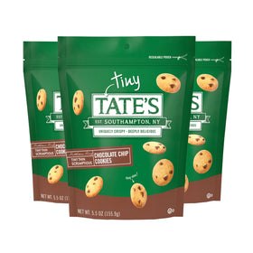 Tate's Bake Shop Tiny Chocolate Chip Cookies in three bags for convenient snacking