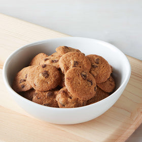 Cookie tray and dessert settings with Tate's tiny cookies as toppers