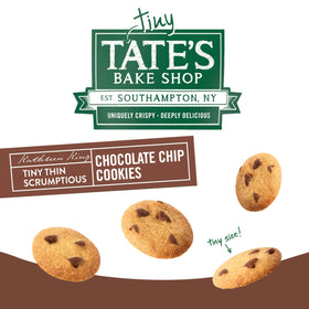 Tate's Bake Shop Tiny Gluten Free Chocolate Chip Cookies with label pack; gluten-free lunchbox option