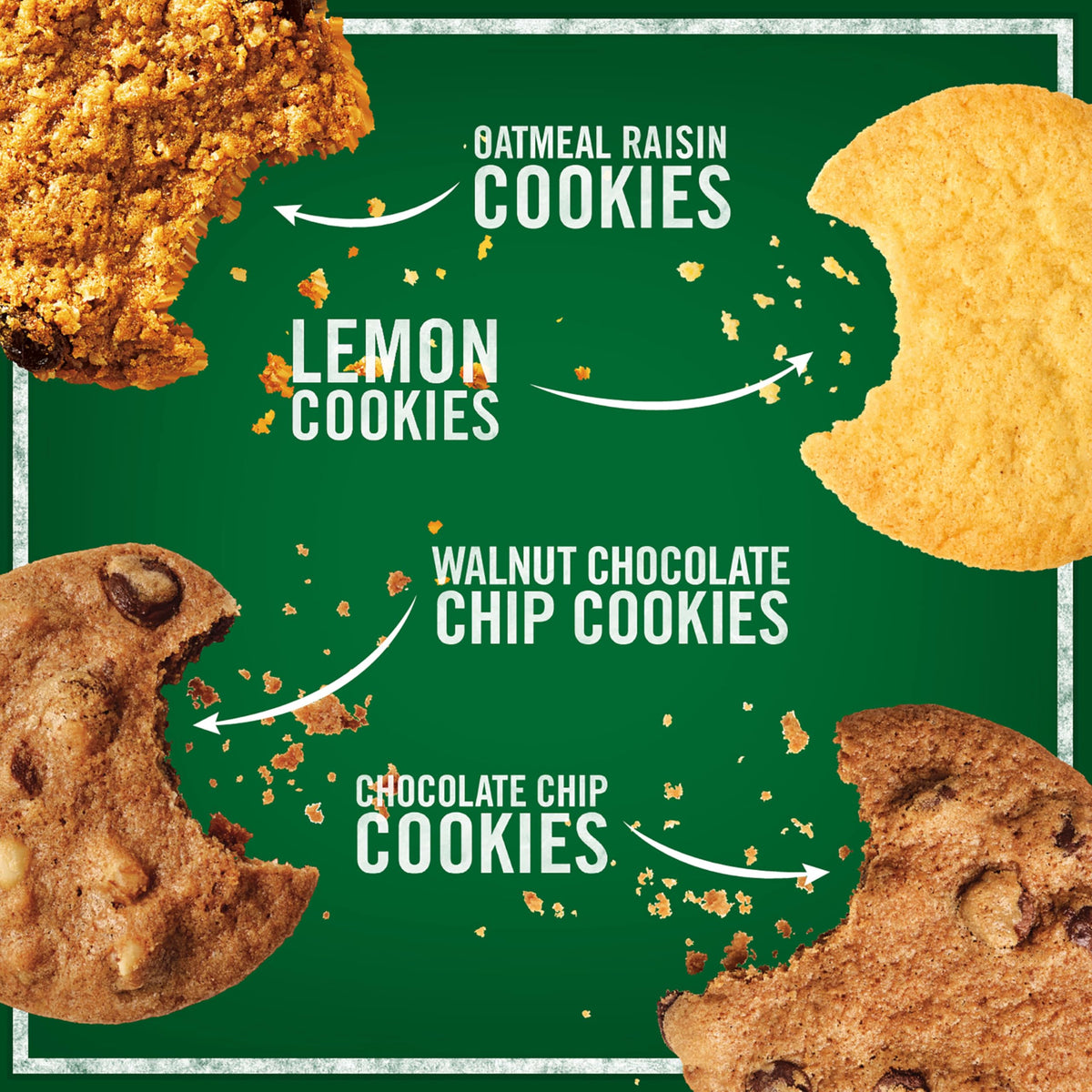Tate's Bake Shop Variety Pack Chocolate Chip cookies, classic crunch for dessert platters.