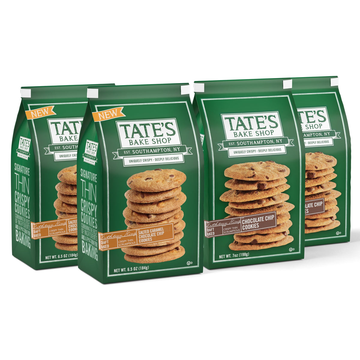 Tate's Bake Shop variety pack cookies on display, ideal for sharing at gatherings.
