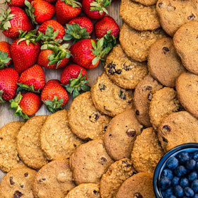 Tate's Bake Shop Variety Pack on a cookie tray for party snacks