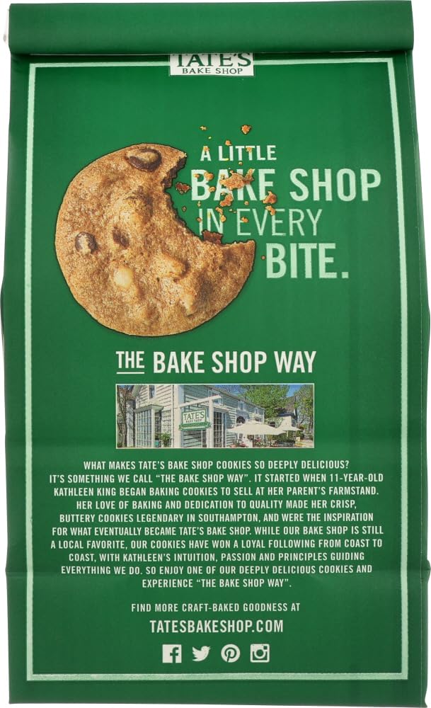 Packaging view of Tate's Chocolate Chip Walnut cookies two-pack format.