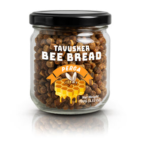 Tavusker Bee Bread jar showcasing 2026 harvest for daily energy