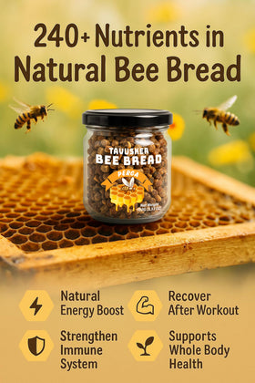 Bee bread sprinkled over yogurt to fuel workouts