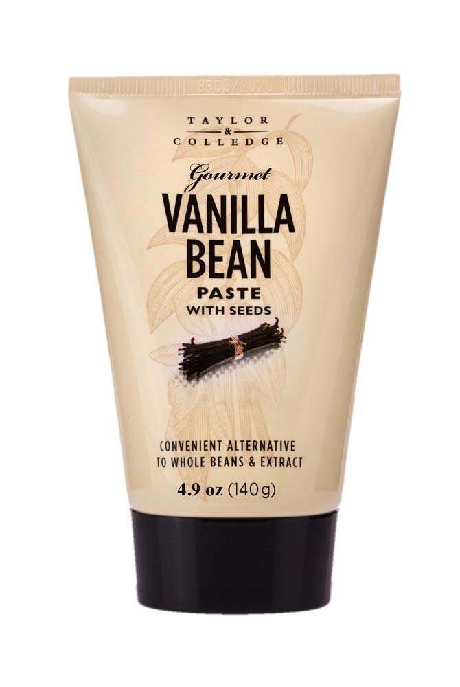 Taylor & Colledge Vanilla Bean Paste with Seeds in a squeezable tube for flavor in cakes and creams.