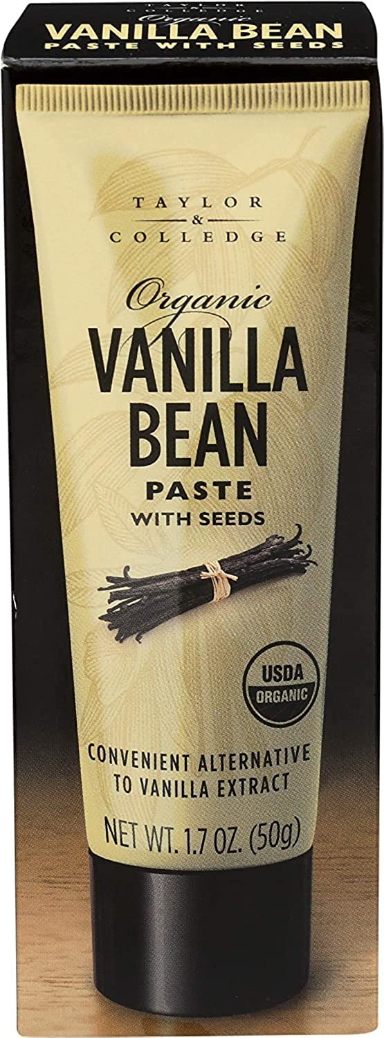 Taylor & Colledge vanilla paste tube front view showcases premium packaging