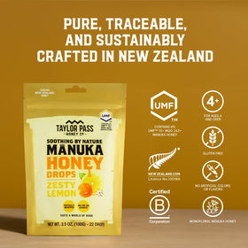 Taylor Pass Mānuka Drops on-the-go pack ready for purse or pocket