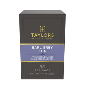 Taylors of Harrogate Earl Grey tea bags in a six-box pack for daily brewing
