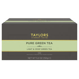 Taylors of Harrogate Pure Green Tea bags deliver a delicate, fresh flavour.