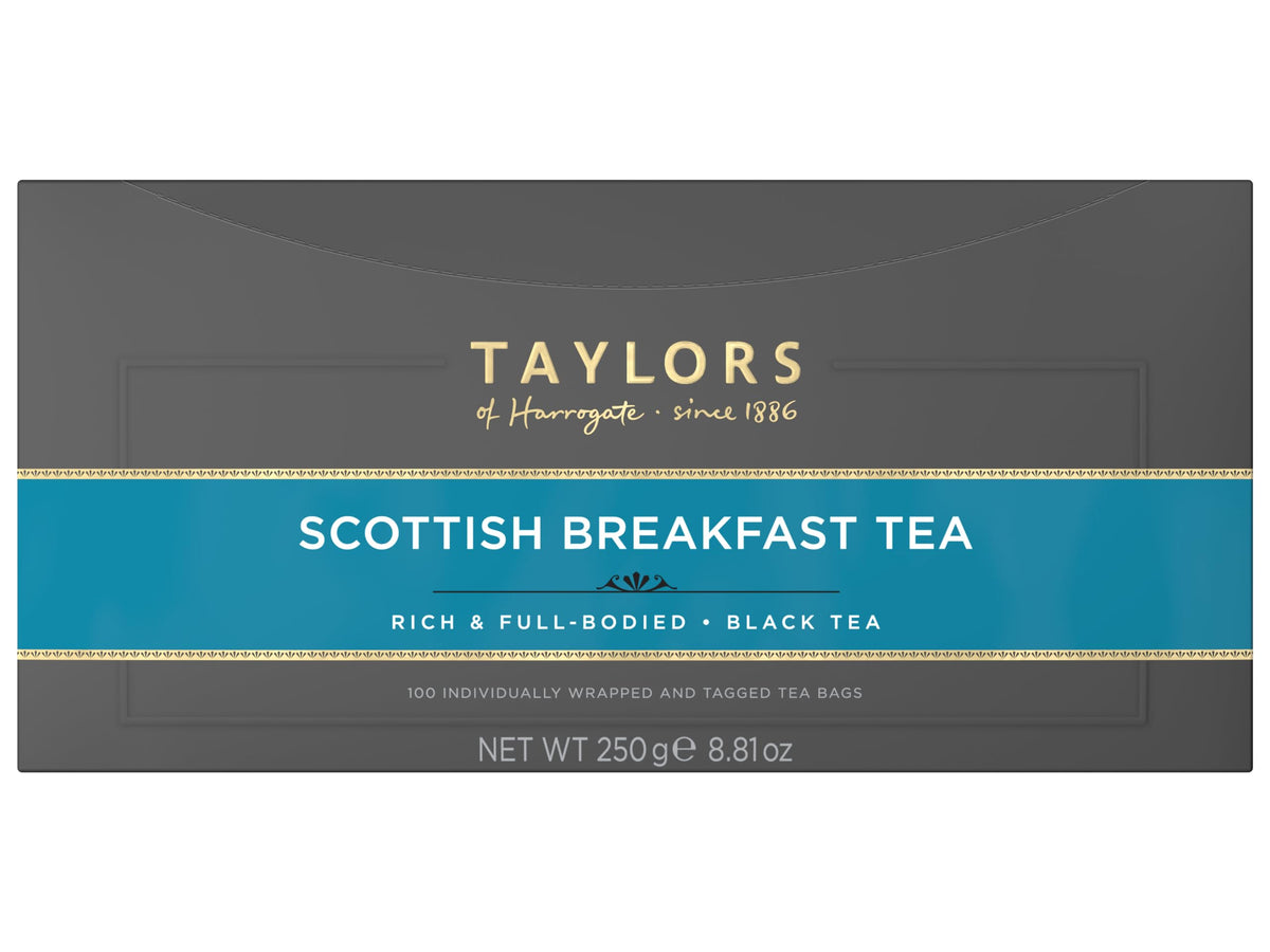 Taylors of Harrogate Scottish Breakfast steeping in a cup for a rich malty breakfast ritual