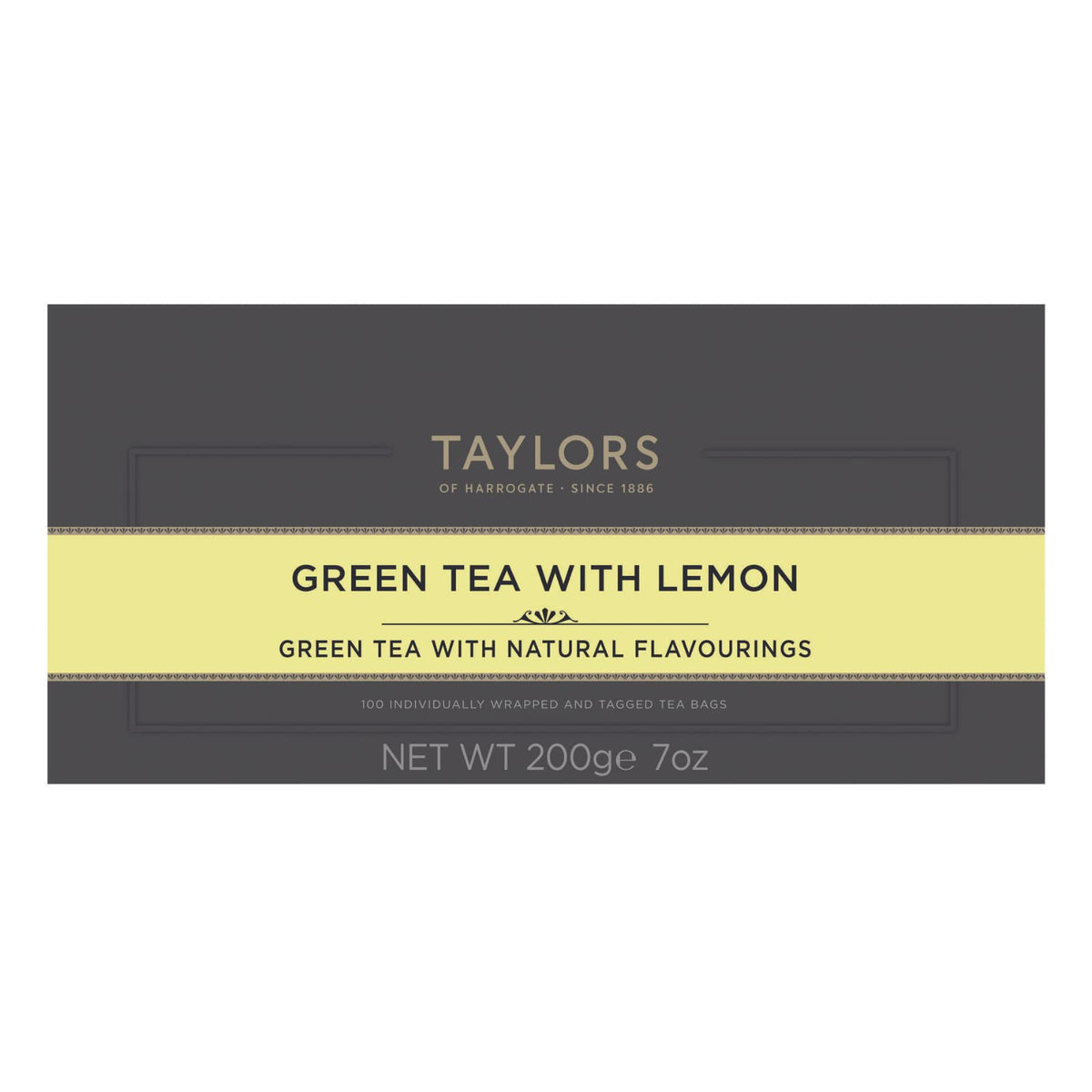 Taylors of Harrogate lemon green tea cup ready, ideal for hot or iced moments.