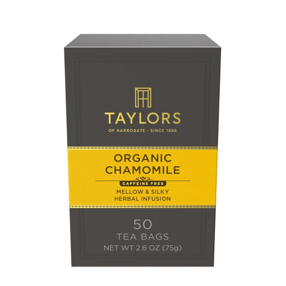 Taylors of Harrogate organic chamomile pillow bags for calming evenings.