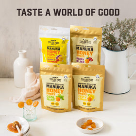 Taylor Pass Honey Co Mānuka Honey Pops Individually Wrapped portable snacks for kids and adults