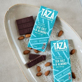 Taza Amaze ingredients close-up with USDA Organic seal.