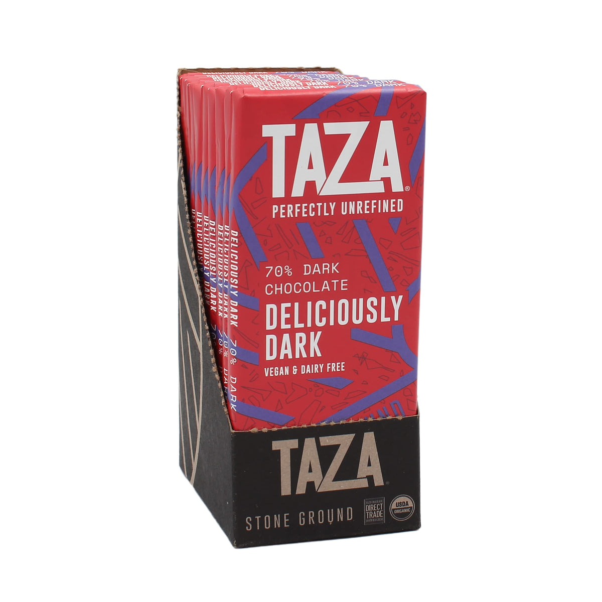 Taza Amaze Bar 70% 10-count box ready for gifting and everyday snacking.
