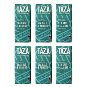 Taza Amaze Bar 80% sea salt almond 6-pack for sharing and gifting.