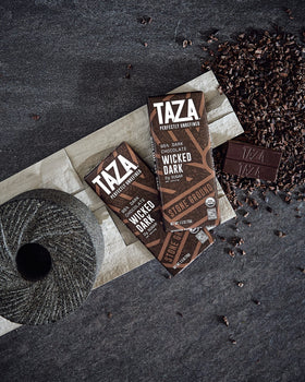 Taza Amaze Bar 95% hot cocoa option with rich aroma and depth.