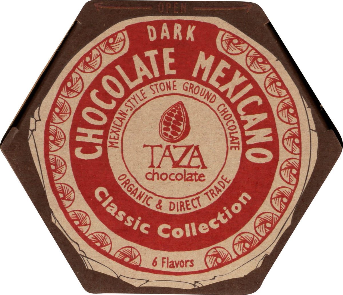 Taza Mexicano Guajillo Chili disc tasting notes with subtle heat.