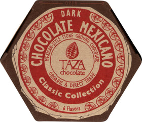 Taza Mexicano Guajillo Chili disc tasting notes with subtle heat.