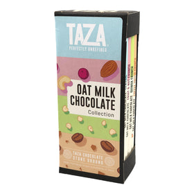 Taza Chocolate Organic Oat Milk Bar Classic, creamy dairy-free indulgence for vegan snacking.