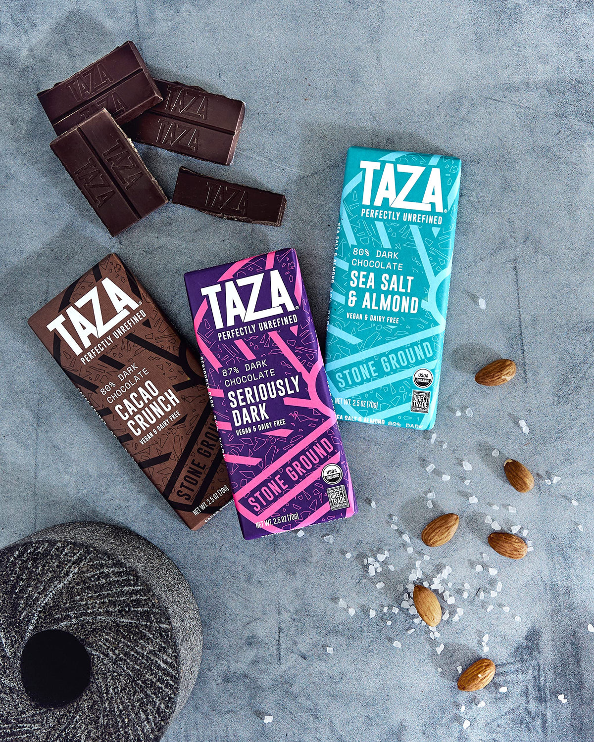Taza Amaze Bar Organic 80% cacao for bold chocolate flavor.