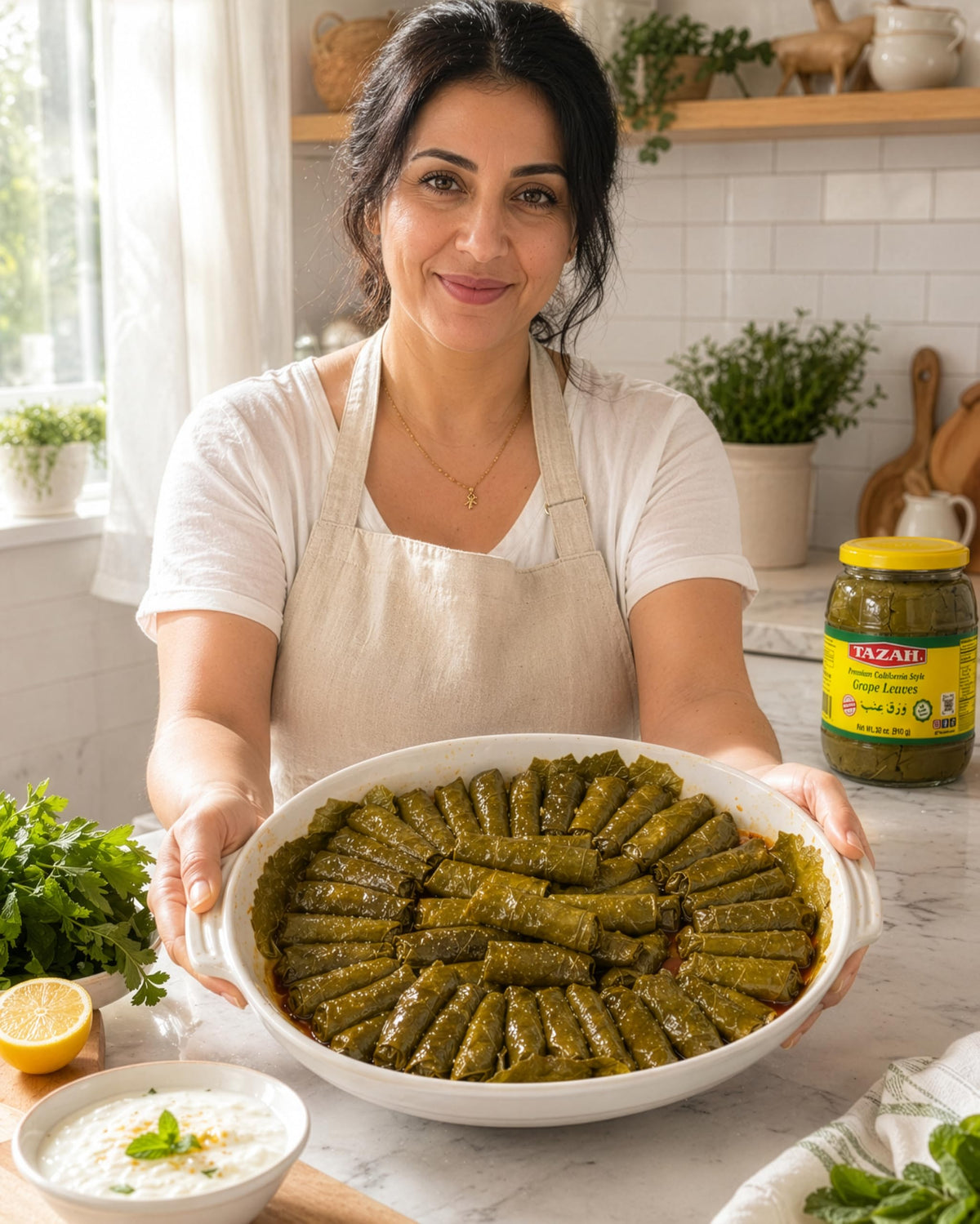 TAZAH stuffed grape leaves roll for Mediterranean cooking at home