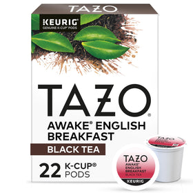 TAZO Awake English Breakfast K-Cup pod ready for bold morning brew.