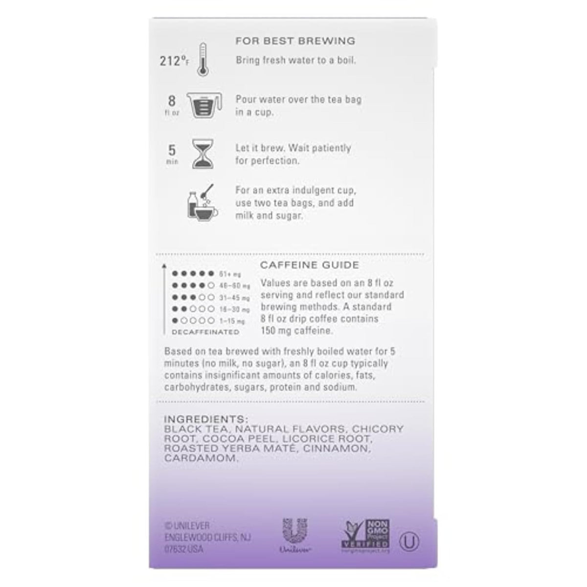 TAZO Vanilla Bean Macaron tea bags preserve aroma until brewing.