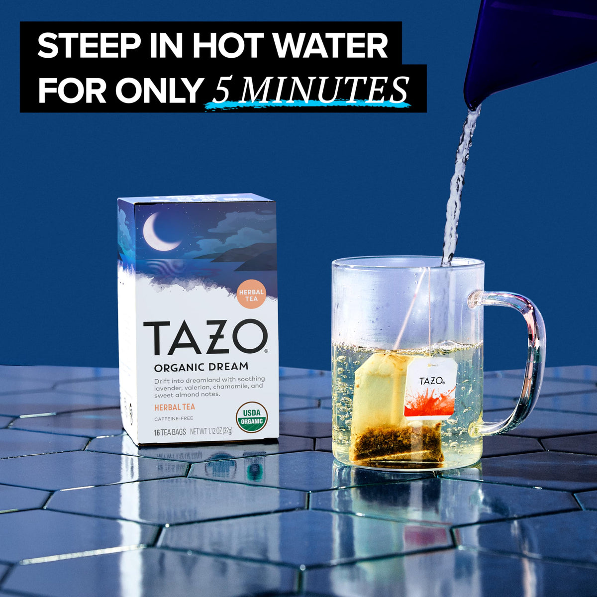Notes of almond and vanilla enrich DREAM tea for a warm finish.