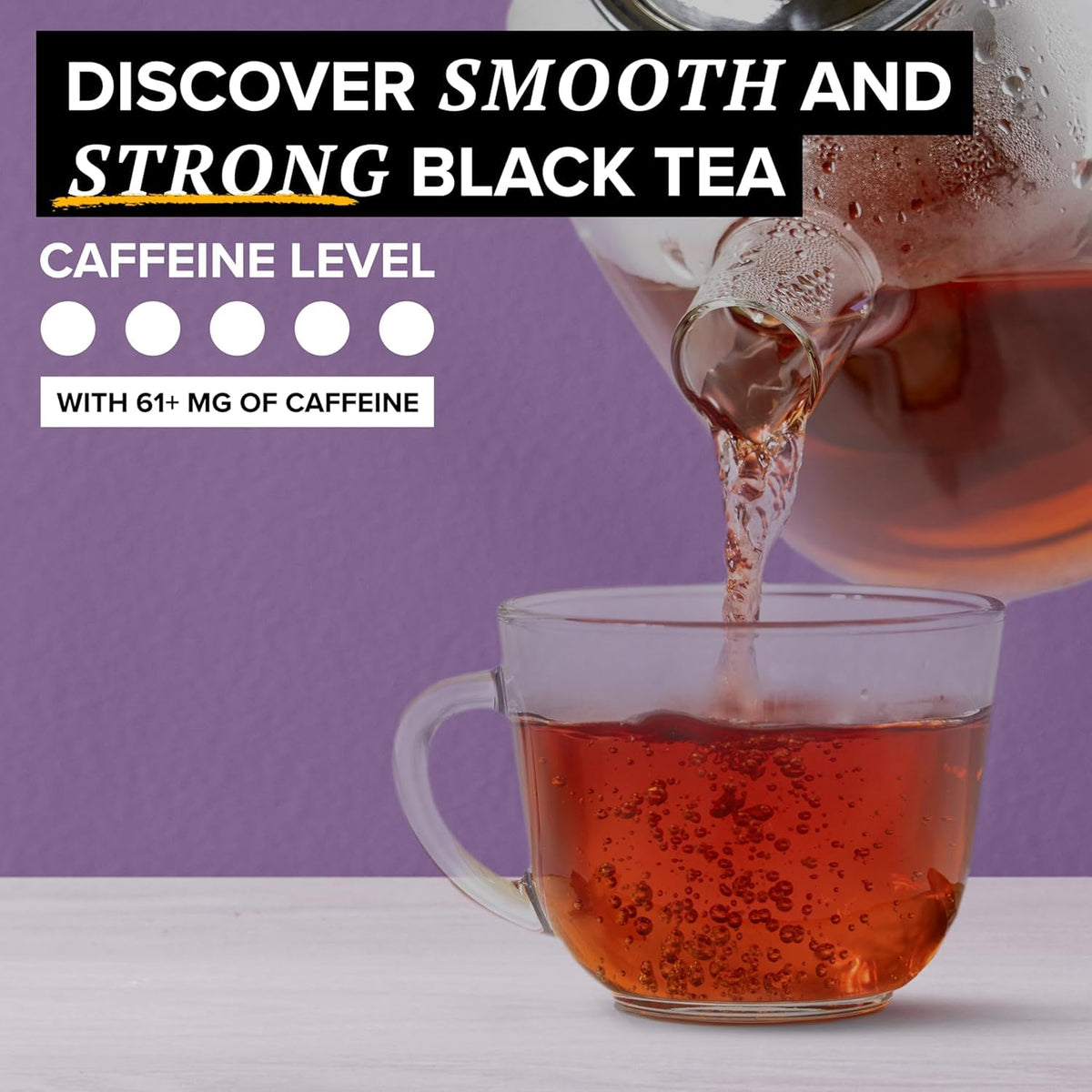 Brewing cup of TAZO Earl Grey steeping for bold flavor.