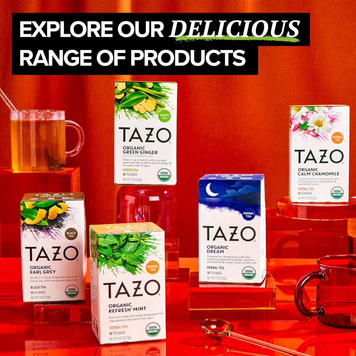 Pear note aroma enhances the aroma of TAZO Green Ginger tea.
