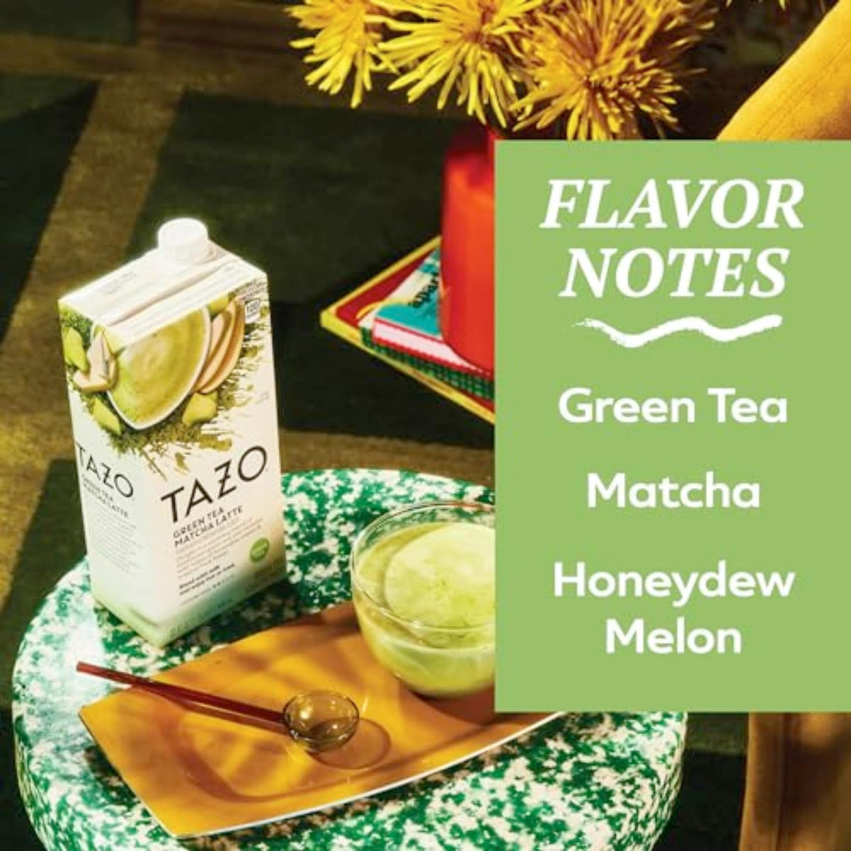 Caffeine-boosting TAZO latte concentrate for a mid-morning pick-me-up.