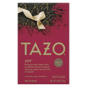 Six-pack of 20-tea-bags featuring TAZO Joy festive blend.