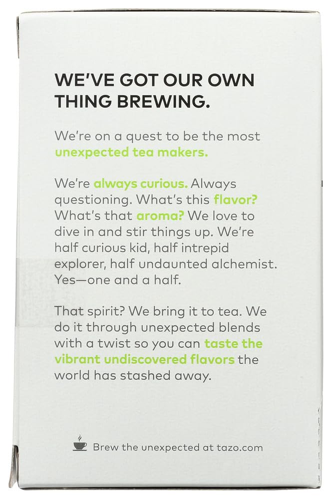 TAZO Organic Peachy Green Tea cup steep shows a balanced, aromatic brew.