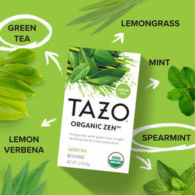 Lemongrass and spearmint notes with organic green tea for a refreshing aroma.