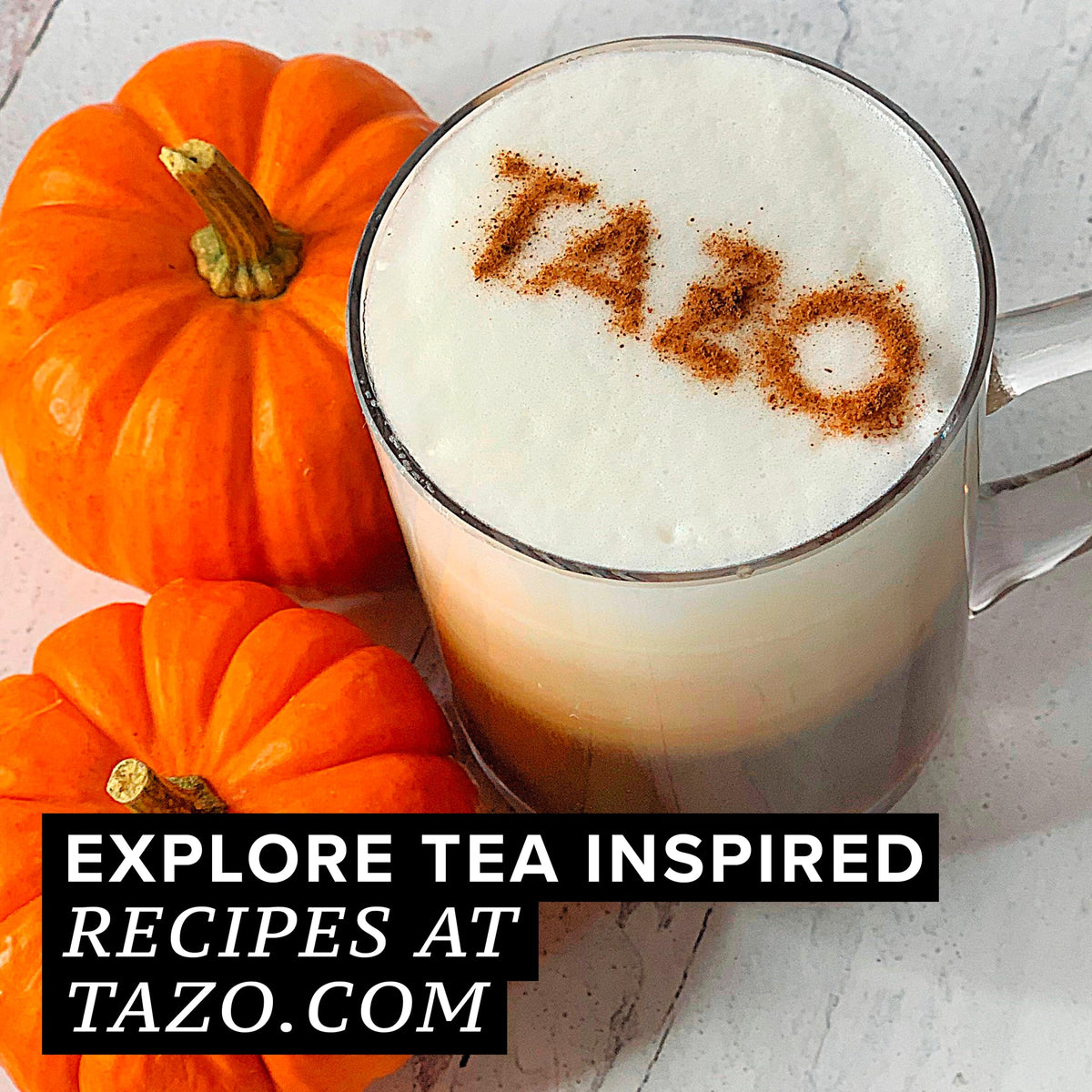 Iced latte glass highlights refreshing fall flavor and caffeine lift.