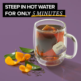 Brewing process showing a 5-minute steep for a bright cup.
