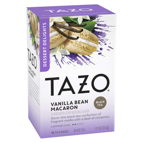TAZO Vanilla Bean Macaron on a kitchen shelf for daily use