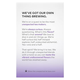 TAZO Vanilla Bean Macaron packaging box highlighting 15 bags per box