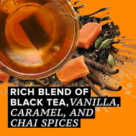 Tazo Vanilla Caramel Chai iced tea refreshing on a warm afternoon.
