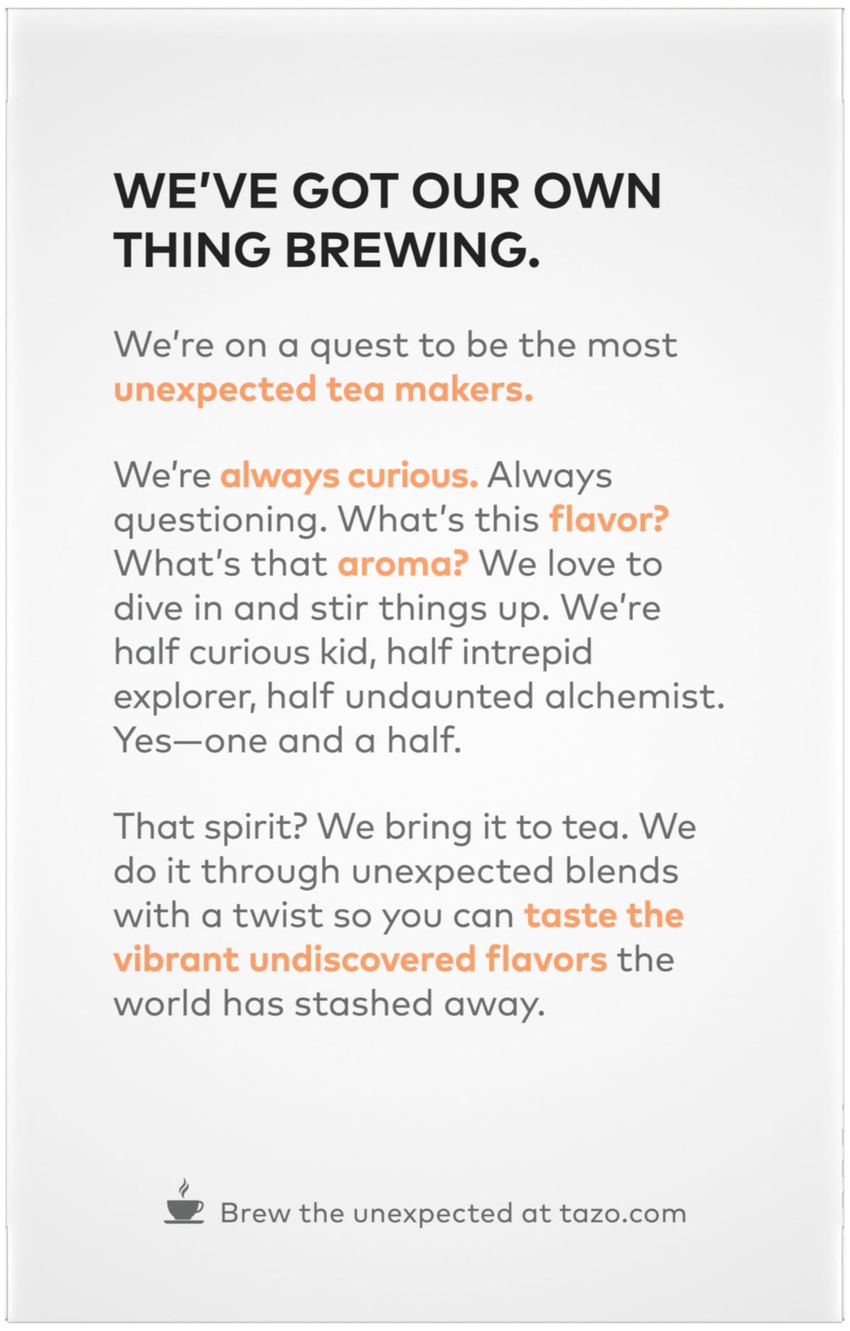 TAZO Variety Pack tea bags offer two bold blends for sampling at home.
