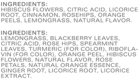 TAZO Wild Sweet Orange tea bag shows citrus brightness with lemongrass and orange peel.