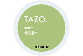 TAZO Zen Green Tea K-Cups brew closeup for easy preparation.