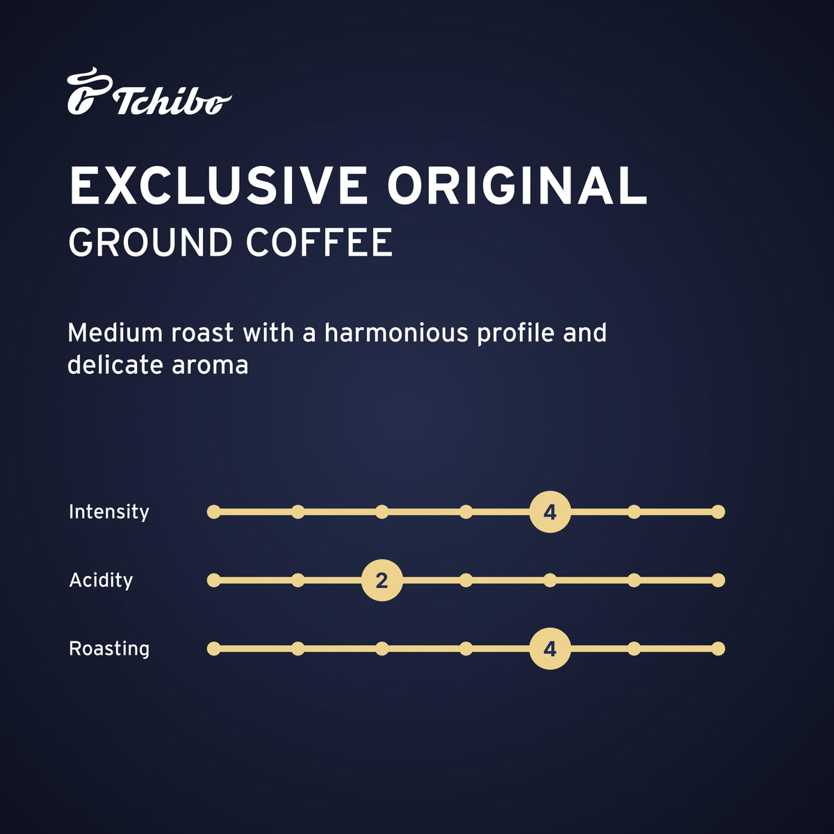 Tchibo Exclusive packaging highlights Germany's best-selling coffee for easy, everyday enjoyment.