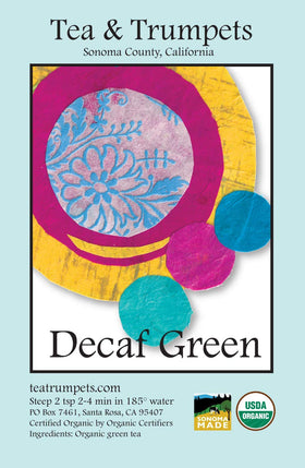 Tea & Trumpets USDA Organic label on packaging signals pure, pesticide-free quality.