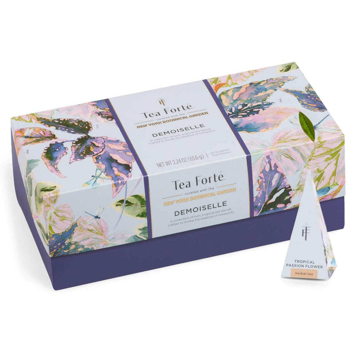 Tea Forte Demoiselle Collection gift box front view, ideal for gifting